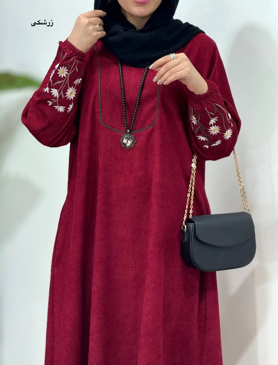 پیراهن مانتویی گلدوزی جانان 1